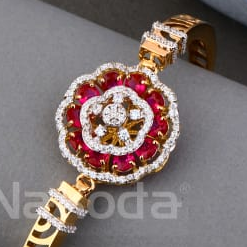 750 Rose Gold Fancy Ladies Kada RLKB439