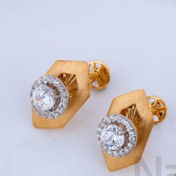 750 Rose Gold CZ Stylish Necklace RN439