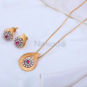 750 Rose Gold CZ Gorgeous Necklace RN437