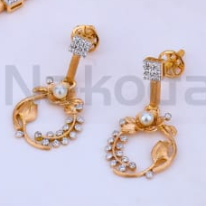 750 Rose Gold CZ Exclusive Necklace RN436