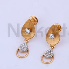 750 Rose Gold CZ Necklace RN433
