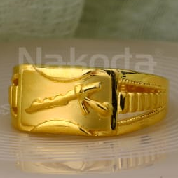 22KT Gold Mens Fancy Plain Ring MPR306