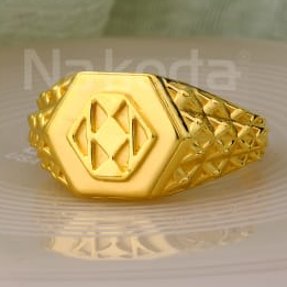 22KT Gold Mens Classic Plain Ring MPR303