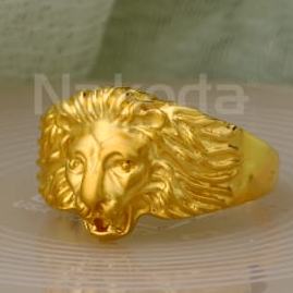 916 Gold CZ Hallmark Gorgeous Mens Plain Ring MPR300 - Image 2