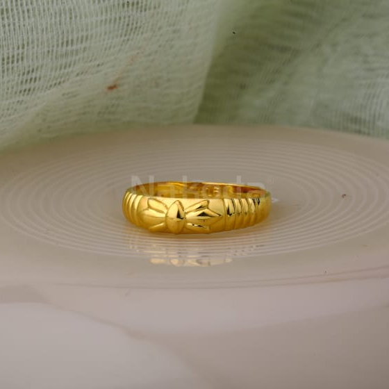 916 Gold CZ Mens Gorgeous Plain Ring MPR293