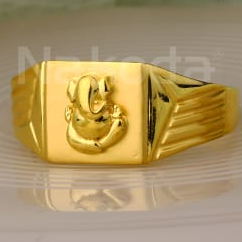 916 Gold CZ Mens Fancy Plain Ring MPR291