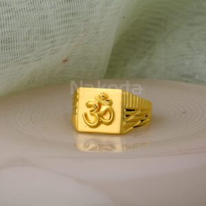916 Gold CZ Mens Exclusive Plain Ring MPR290