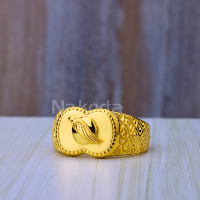 916 Gold Hallmark Gorgeous Mens Plain Ring MPR284