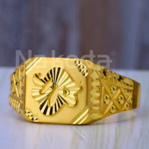916 Gold Hallmark Fancy Mens Plain Ring MPR283