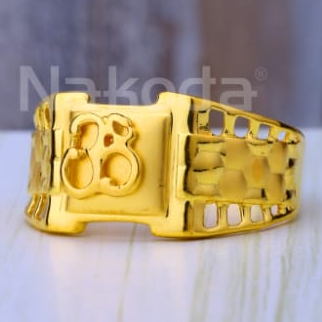 916 Gold Hallmark Designer Mens Plain Ring MPR280 - Image 2