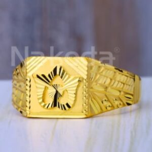 916 Gold Mens Gorgeous Plain Ring MPR275