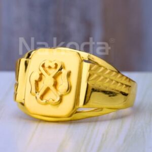 916 Gold Mens Exclusive Plain Ring MPR272