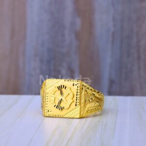 916 Gold Mens Classic Plain Ring MPR270