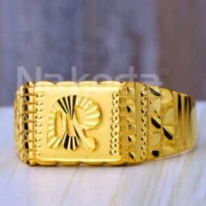 916 Gold Mens Plain Ring MPR268
