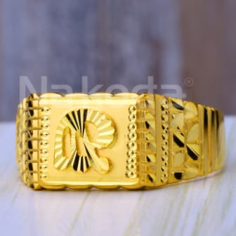 916 Gold Mens Plain Ring MPR268 - Image 3