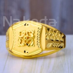 22KT Gold CZ Hallmark Gorgeous Mens Plain Ring MPR266
