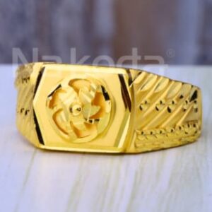 22KT Gold CZ Hallmark Exclusive Mens Plain Ring MPR264