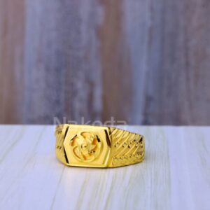 22KT Gold CZ Hallmark Exclusive Mens Plain Ring MPR264