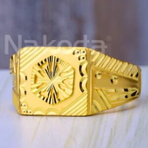 22KT Gold CZ Hallmark Classic Mens Plain Ring MPR262