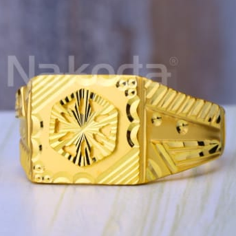 22KT Gold CZ Hallmark Classic Mens Plain Ring MPR262 - Image 2