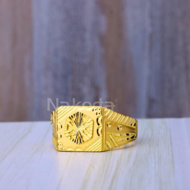 22KT Gold CZ Hallmark Classic Mens Plain Ring MPR262