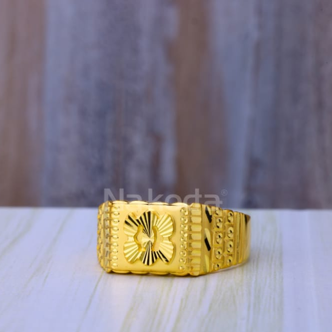 22KT Gold CZ Hallmark Mens Plain Ring MPR261