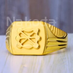 22KT Gold CZ Mens Stylish Plain Ring MPR260