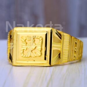 22KT Gold CZ Mens Gorgeous Plain Ring MPR259