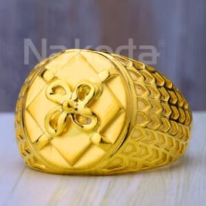 22KT Gold CZ Mens Fancy Plain Ring MPR258