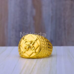 22KT Gold CZ Mens Fancy Plain Ring MPR258