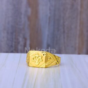 22KT Gold CZ Mens Plain Ring MPR254
