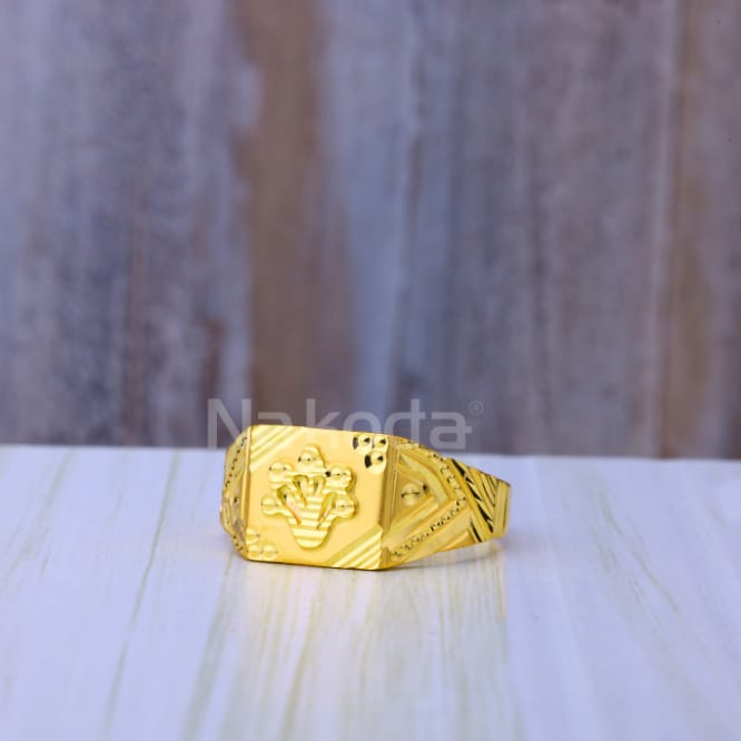22KT Gold CZ Mens Plain Ring MPR254