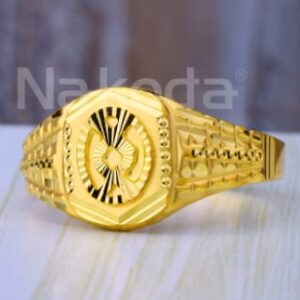 22KT Gold Hallmark Stylish Mens Plain Ring MPR253