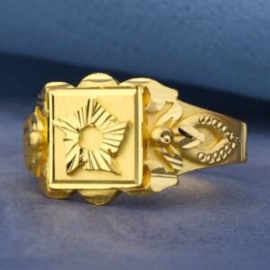 22KT Gold Hallmark Fancy Mens Plain Ring MPR251