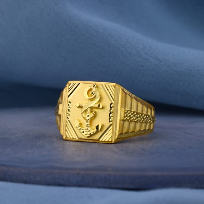 22KT Gold Hallmark Exclusive Mens Plain Ring MPR250