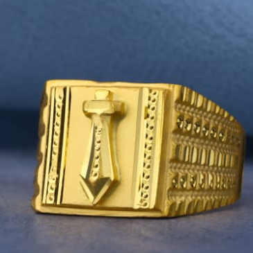 22KT Gold Hallmark Designer Mens Plain Ring MPR248 - Image 2