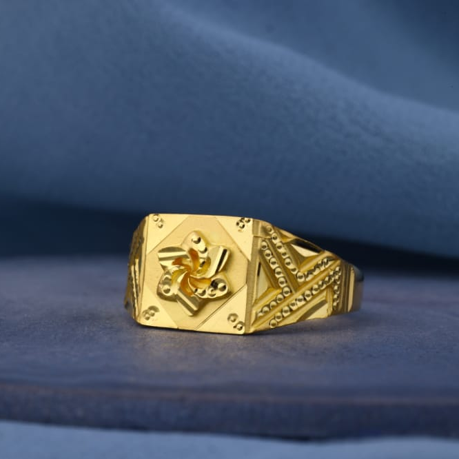 22KT Gold Hallmark Classic Mens Plain Ring MPR247