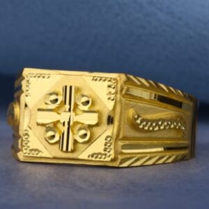 22KT Gold Mens Gorgeous Plain Ring MPR244