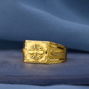 22KT Gold Mens Gorgeous Plain Ring MPR244