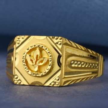 22KT Gold Mens Fancy Plain Ring MPR243 - Image 2
