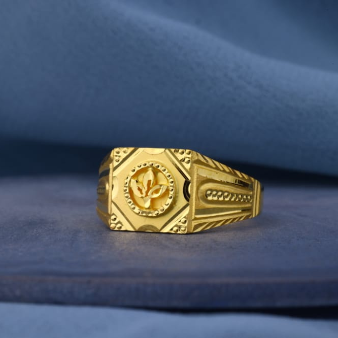 22KT Gold Mens Fancy Plain Ring MPR243