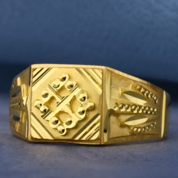 22KT Gold Mens Exclusive Plain Ring MPR242 - Image 2
