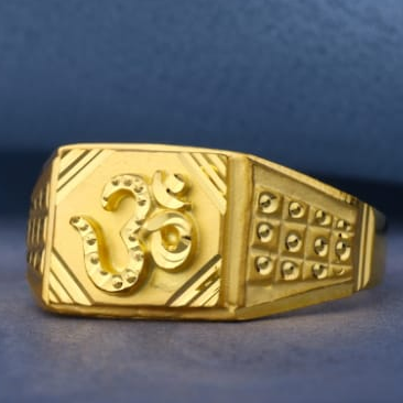 22KT Gold Mens Designer Plain Ring MPR240 - Image 2