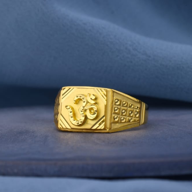 22KT Gold Mens Designer Plain Ring MPR240
