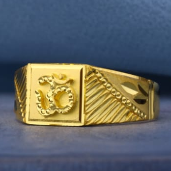 22KT Gold Mens Plain Ring MPR238 - Image 2