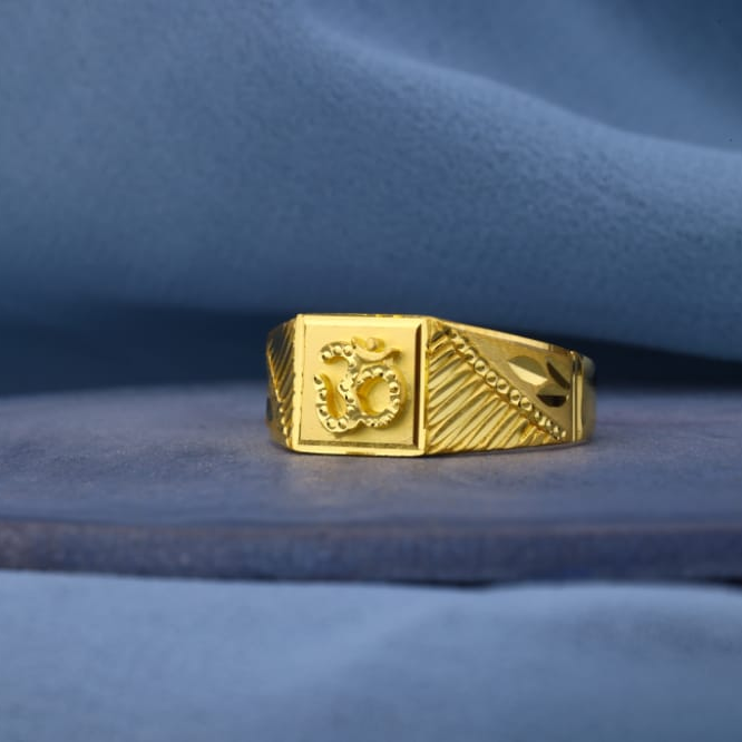 22KT Gold Mens Plain Ring MPR238