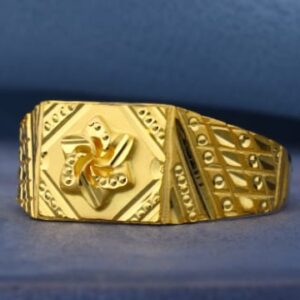 916 Gold Hallmark Designer Mens Plain Ring MPR237