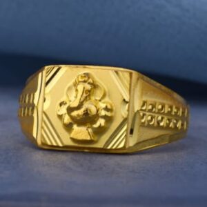 916 Gold Hallmark Mens Plain Ring MPR235