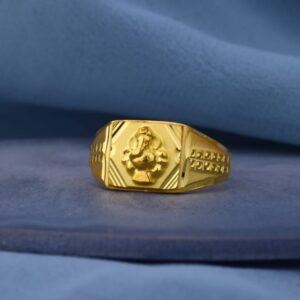 916 Gold Hallmark Mens Plain Ring MPR235