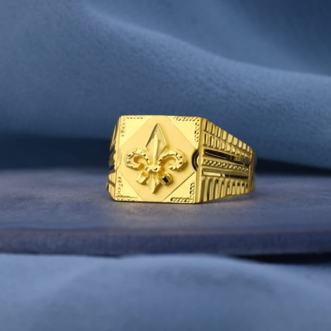 916 Gold Hallmark Exclusive Mens Plain Ring MPR234